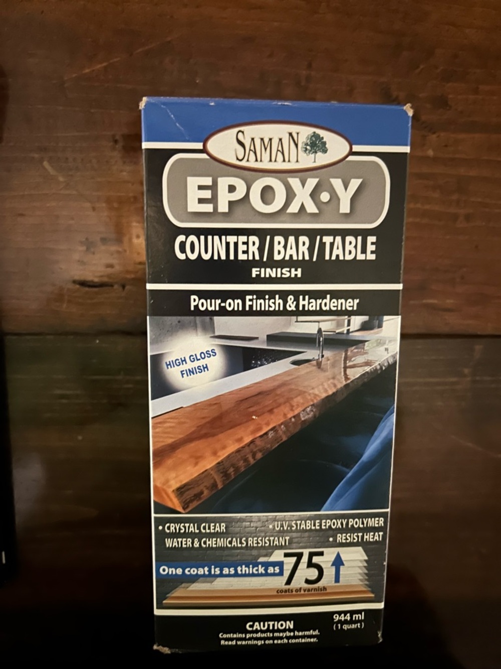 Epoxy Counter/Bar/Table Pour-On Finish - Clear